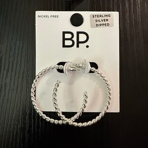 BP Nordstrom sterling silver dipped hoops